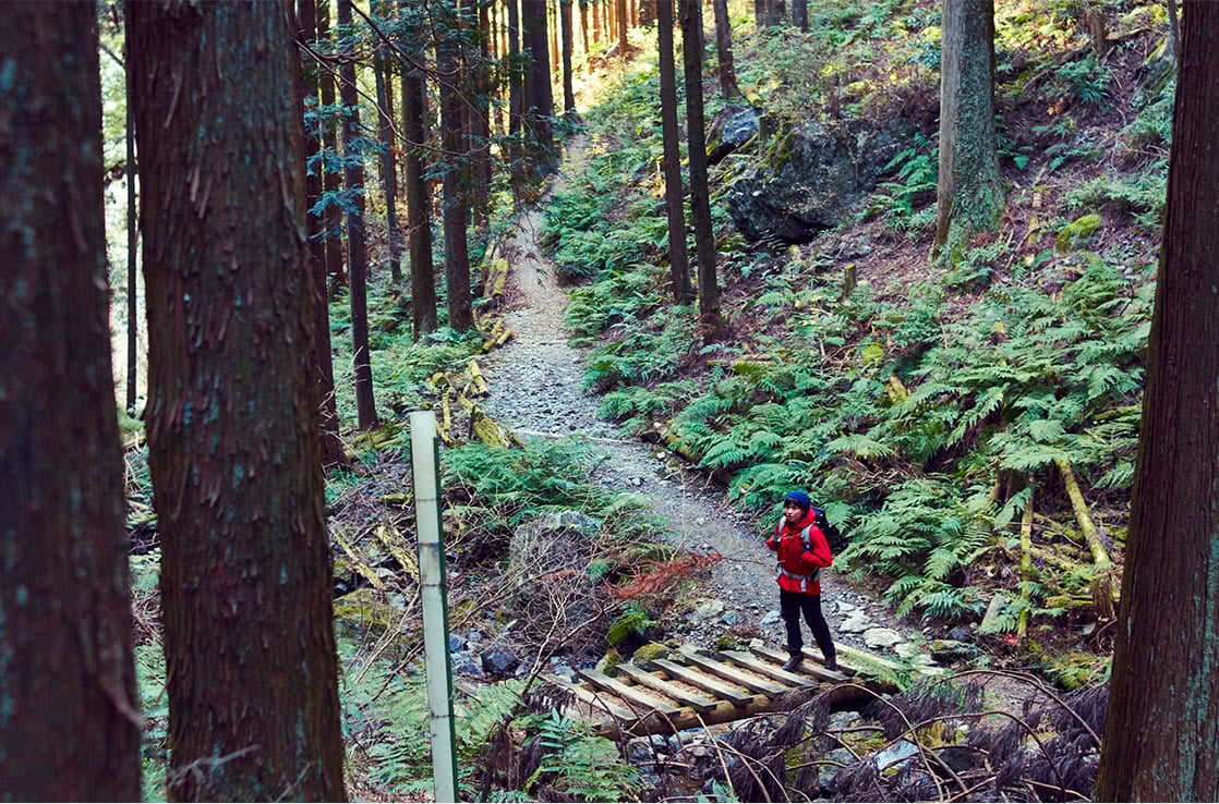 撮影日は12月下旬。流石に師走の早朝とあって、他の登山客はほぼ皆無。静まり返った山の空気が身に染みる。