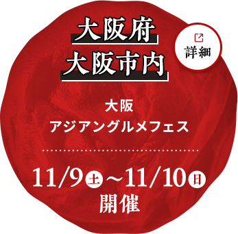 大阪府大阪市内 大阪アジアングルメフェス 11月9日（土）～11月10日（日）開催