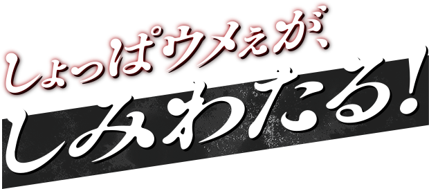 しょっぱウメぇが、しみわたる！